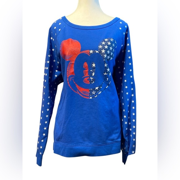 Disney Parks Tops - Walt Disney World Disney Parks Star Spangled Mickey Mouse Sweatshirt size XXL